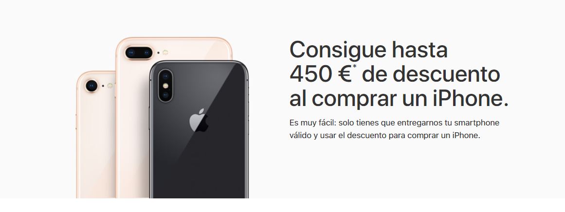 Descuento e Apple al renovar smartphone