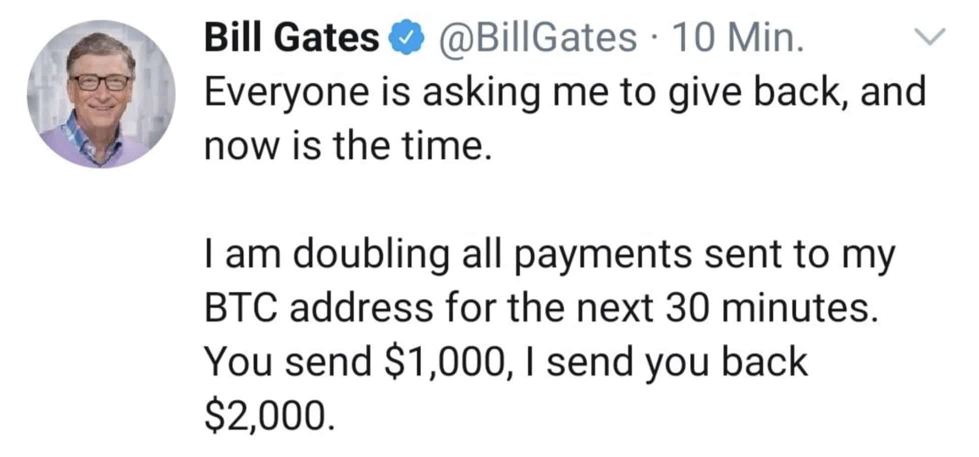 Cuenta de Bill Gates en Twitter Hackeada