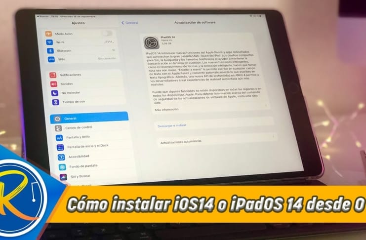 como instalar desde 0 iPadOS 14 o iOS 14
