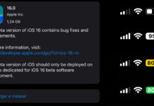 iOS16 Beta5 con visualización de porcentaje de carga
